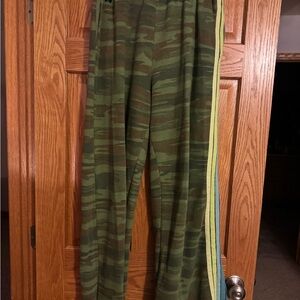 Aviator Nation Camouflage Jogger Pants with Side Stripes XL